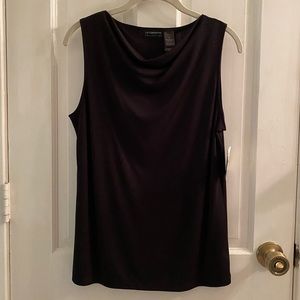 Liz Claiborne Metallic Sparkly Cowl Neck Tank Top